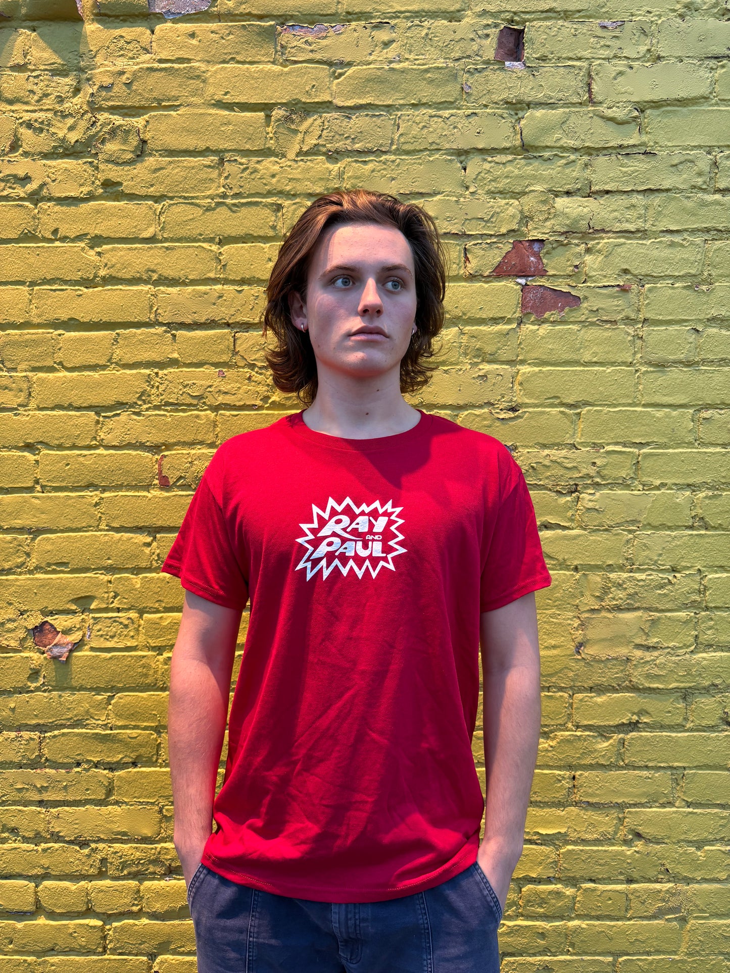 New Ray and Paul Logo Tee- Red