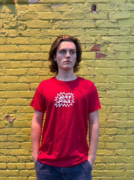 New Ray and Paul Logo Tee- Red