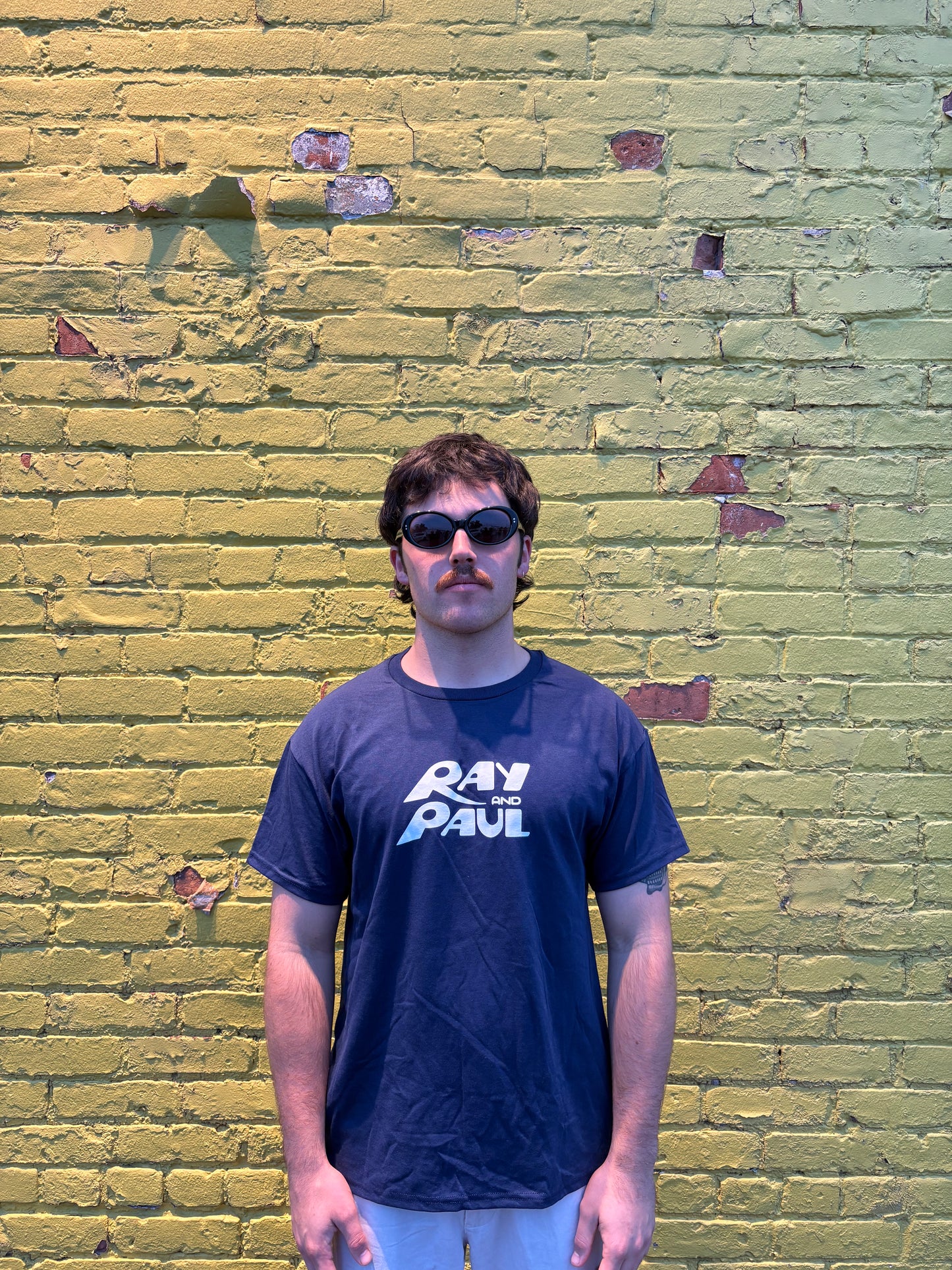 New Ray and Paul Logo Tee- Navy